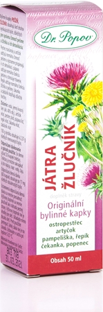 Dr. Popov Original Herbal Drops Liver-Gallbladder krople ziołowe dla detoksykacji organizmu