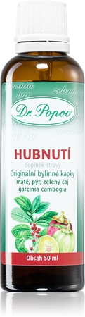Dr. Popov Originální bylinné kapky Hubnutí doplněk stravy na podporu metabolismu