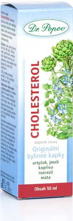 Dr. Popov Originální bylinné kapky Cholesterol bylinné kapky pro udržení normální hladiny cholesterolu