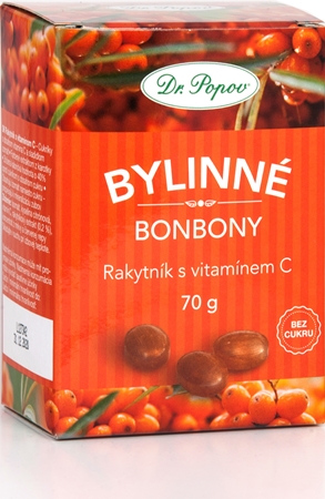 Dr. Popov Bylinné bonbony Rakytník s vitaminem C bonbóny