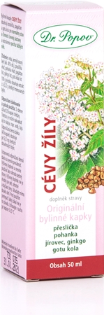 Dr. Popov Originální bylinné kapky Cévy a žíly kapky pro podporu správné činnosti cévní soustavy