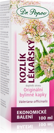 Dr. Popov Originální bylinné kapky Kozlík lékařský kapky při potížích se spánkem a usínáním