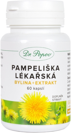 Dr. Popov Púpava lekárska bylina + extrakt kapsuly na podporu trávenia