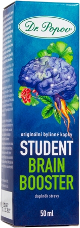Dr. Popov Originální bylinné kapky Študent Brain booster bylinné kvapky na podporu pamäti a koncentrácie
