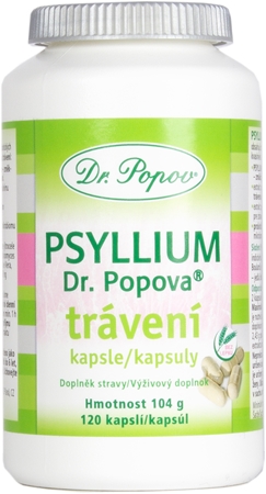 Dr. Popov Psyllium trávení kapsle pro podporu trávení