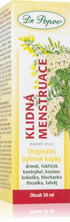 Dr. Popov Pokojná menštruácia bylinné kvapky pre ženy