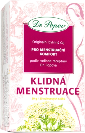 Dr. Popov Originální bylinný čaj Klidná menstruace bylinný čaj pro klidnou menstruaci