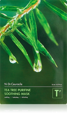 Dr.Ceuracle Tea Tree Purifine maschera lenitiva in tessuto per pelli problematiche, acne
