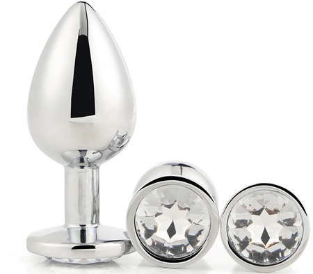 Dream Toys Gleaming Love Silver Plug Set análdugószett Silver