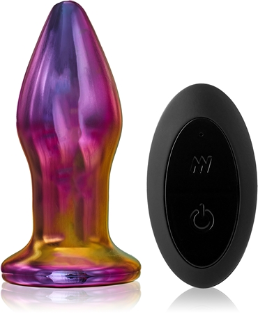 Dream Toys Glamour Glass Remote Vibe Plug anální kolík vibrační