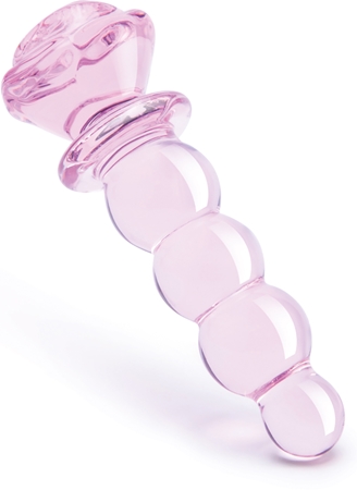 Dream Toys Glaze Glass 5.5" Rosebud Beaded Plug análbot
