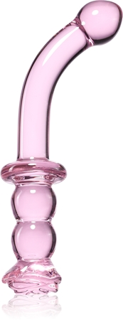 Dream Toys Glaze Glass 8" Rosebud G-spot dildo