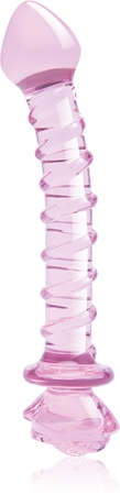 Dream Toys Glaze Glass 9" Rosebud Spiral G-spot dildo