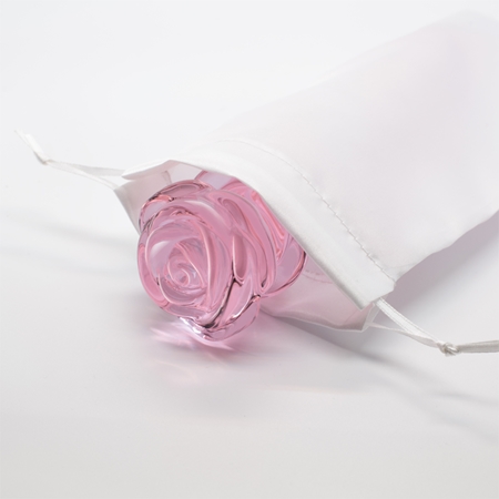 Dream Toys Glaze Glass 9" Rosebud Spiral G-spot dildo