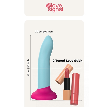 Dream Toys Love Signal 2-Toned Love Stick Dildo με βεντούζα