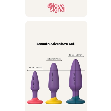 Dream Toys Love Signal Smooth Adventure Set anālo aizbāžņu komplekts