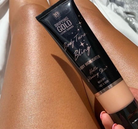 Dripping Gold Luxury Tanning Body Tune Bling enlumineur crème corps et visage