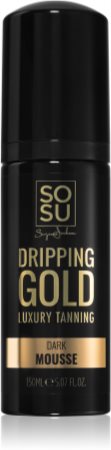 Dripping Gold Luxury Tanning Mousse Dark espuma autobronzeadora para enfatizar o bronzeado