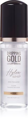 Dripping Gold Luxury Tanning Hydra Whip mousse autoabbronzante trasparente per corpo e viso
