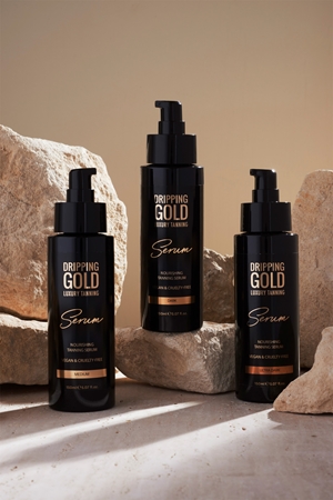 Dripping Gold Luxury Tanning Serum itseruskettava tuote vartalolle ja kasvoille