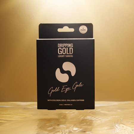 Dripping Gold Luxury Tanning Eye Gels kiinteyttävät silmänalusgeelilaput kosteuttava vaikutus