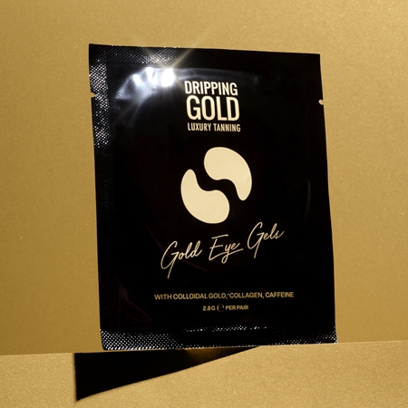 Dripping Gold Luxury Tanning Eye Gels kiinteyttävät silmänalusgeelilaput kosteuttava vaikutus