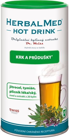 Dr.Weiss HerbalMed Hot Drink kašel a průdušky prášek na přípravu nápoje při kašli a nachlazení