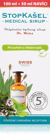Dr.Weiss STOPKAŠEL Medical sirup sirup při zánětu v krku a dutině ústní