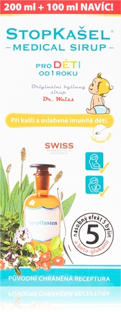 Dr.Weiss STOPKAŠEL Medical sirup od 1 roku sirup při rýmě a nachlazení
