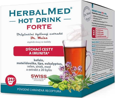 Dr.Weiss HERBALMED HotDrink výživový doplnok na podporu zdravia dýchacích ciest