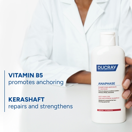 Ducray Anaphase+ Anti-Hair Loss Anti-Thinning Shampoo Nostiprinošs un uzmundrinošs šampūns matu izkrišanas ārstēšanai