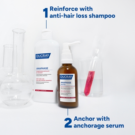 Ducray Anaphase+ Anti-Hair Loss Anti-Thinning Shampoo Nostiprinošs un uzmundrinošs šampūns matu izkrišanas ārstēšanai