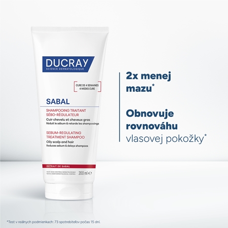 Ducray Sabal ošetrujúci šampón na reguláciu kožného mazu