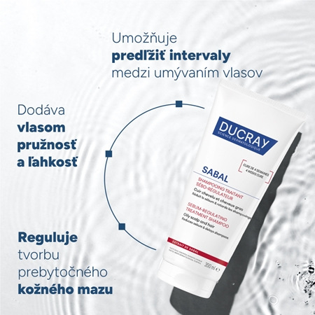 Ducray Sabal ošetrujúci šampón na reguláciu kožného mazu