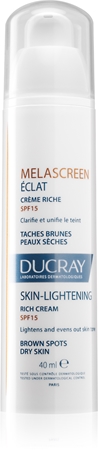 Ducray Melascreen výživný denní krém proti pigmentovým skvrnám SPF 15