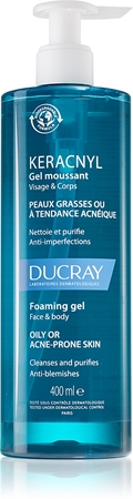 Ducray Keracnyl Foaming gel čisticí pěnivý gel pro mastnou pleť se sklonem k akné