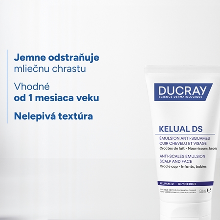 Ducray Kelual Emulsion emulzia na mliečne chrasty pre deti od narodenia