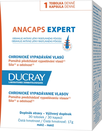 Ducray Anacaps Expert tobolky proti vypadávání vlasů