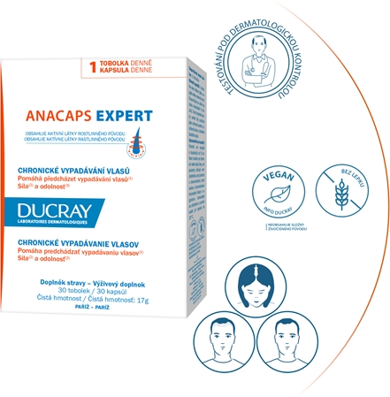 Ducray Anacaps Expert tobolky proti vypadávání vlasů