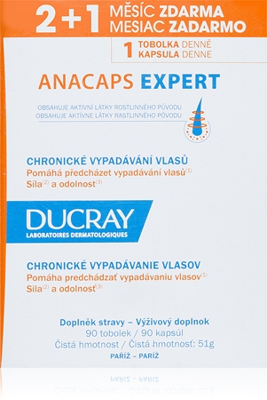 Ducray Anacaps Expert tobolky proti vypadávání vlasů