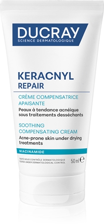 Ducray Keracnyl Repair Soothing Compensating Cream zklidňující a hydratační krém pro citlivou pleť se sklonem k akné
