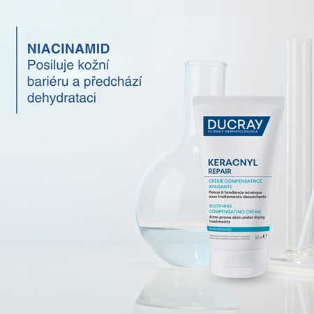 Ducray Keracnyl Repair Soothing Compensating Cream zklidňující a hydratační krém pro citlivou pleť se sklonem k akné
