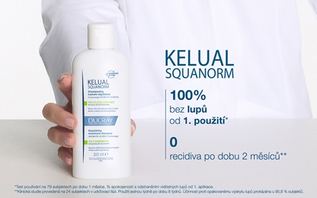 Ducray Kelual Squanorm Regulating Treatment Shampoo Oily Dandruff šampon proti mastným lupům