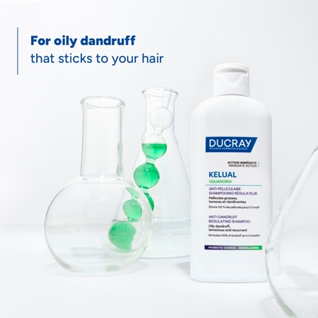 Ducray Kelual Squanorm Regulating Treatment Shampoo Oily Dandruff Šampoon rasuse kõõma hoolduseks