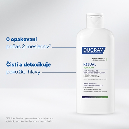 Ducray Kelual Squanorm Regulating Treatment Shampoo Oily Dandruff šampón proti mastným lupinám