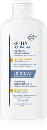 Ducray Kelual Squanorm Moisturizing Treatment Shampoo Dry Dandruff σαμπουάν για την αντιμετώπιση της ξηρής πυτιρίδας