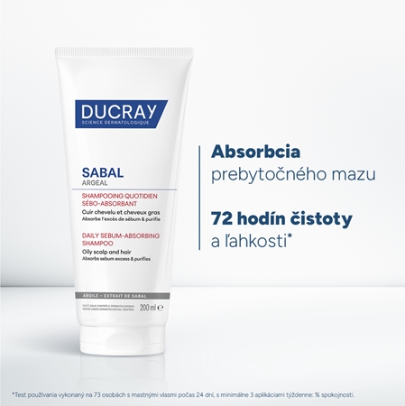 Ducray Sabal Argeal šampón pre mastné vlasy a vlasovú pokožku