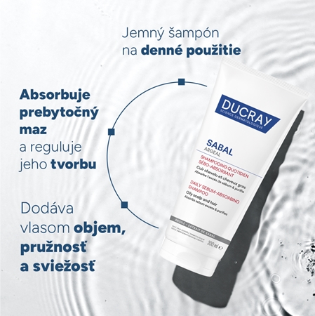 Ducray Sabal Argeal šampón pre mastné vlasy a vlasovú pokožku