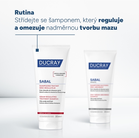 Ducray Sabal Argeal šampon pro mastné vlasy a vlasovou pokožku