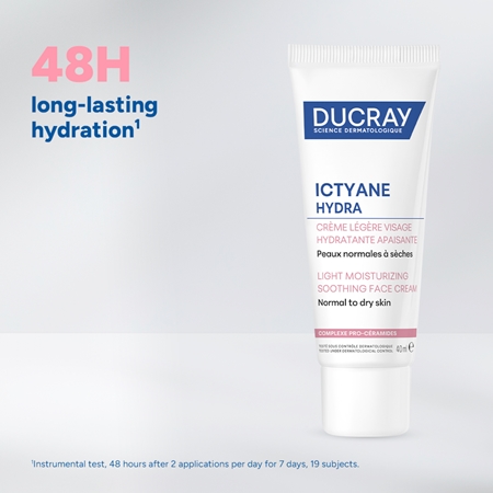 Ducray Ictyane crema idratante leggera per pelli normali e secche